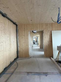 Ytterväggskonstruktionen för påbyggnaden.